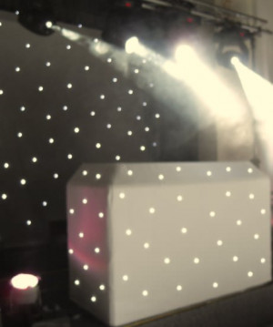 Wedding backdrop Single Color White LED Star Curtain