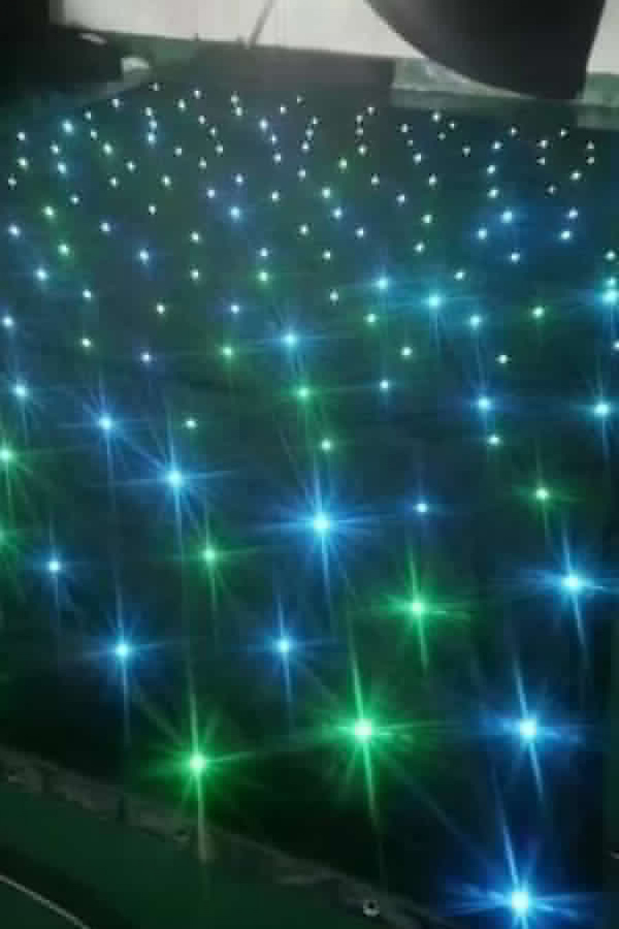sparkliteled drape,1*2.1M LED Tri Star Curtain,led backdrop