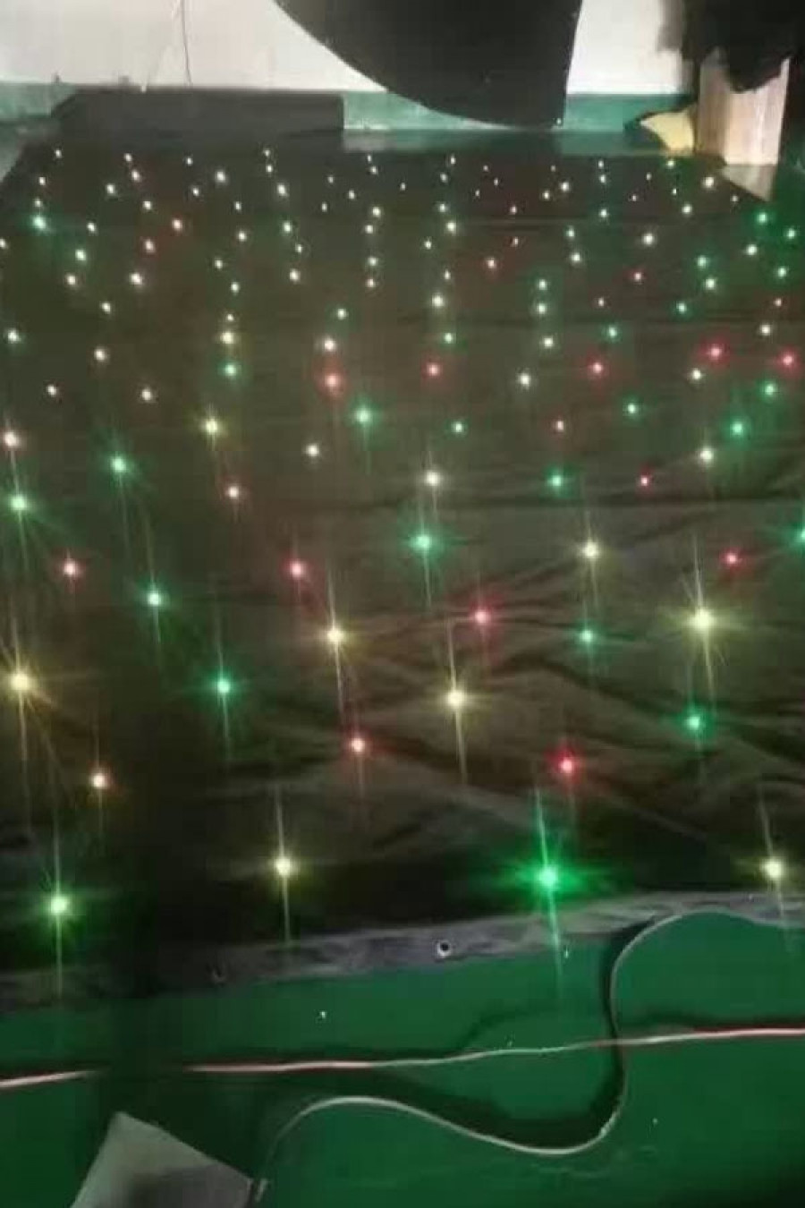 sparkliteled drape,3*4M LED Tri Star Curtain, led backdrop
